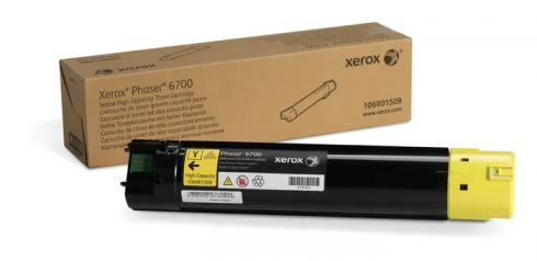 Купить оригинальный Тонер-картридж Xerox жёлтый для Phaser 6700 (106R01509) в Москве и с доставкой по России по низкой цене